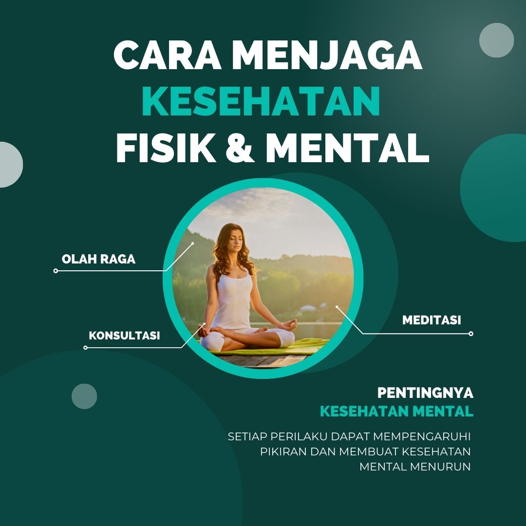 Hijau Tua Modern Cara Menjaga Kesehatan Mental Instagram Post