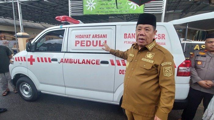 20250708 Bantuan Mobil Ambulance Gubernur Bangka Belitung Hidayat Arsani Saat 2 1