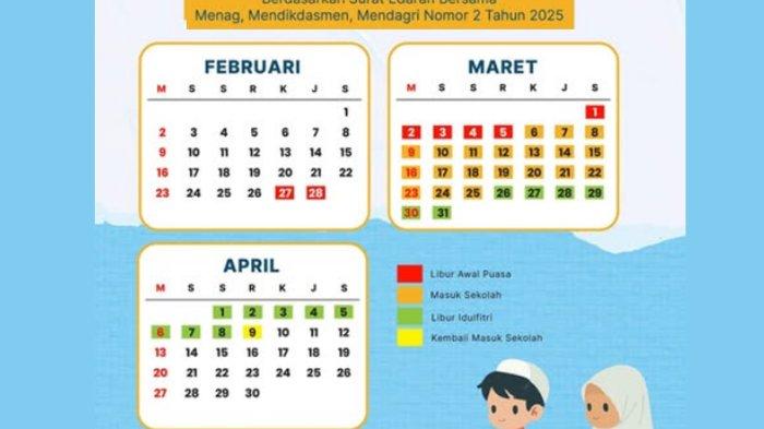 Berapa Hari Libur Sekolah Awal Puasa Ramadan Idul Fitri 2025 Catat Jadwal Lengkapnya