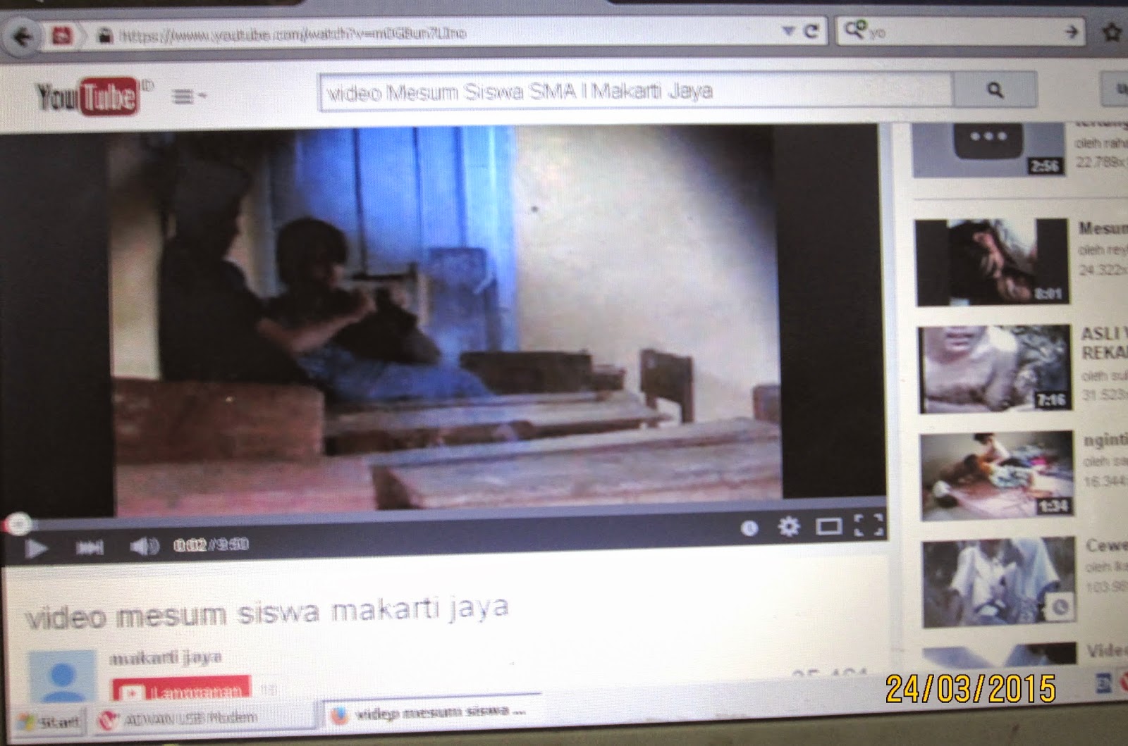Beredar Video Mesum Siswa Sma Makarti Jaya Di You Tube