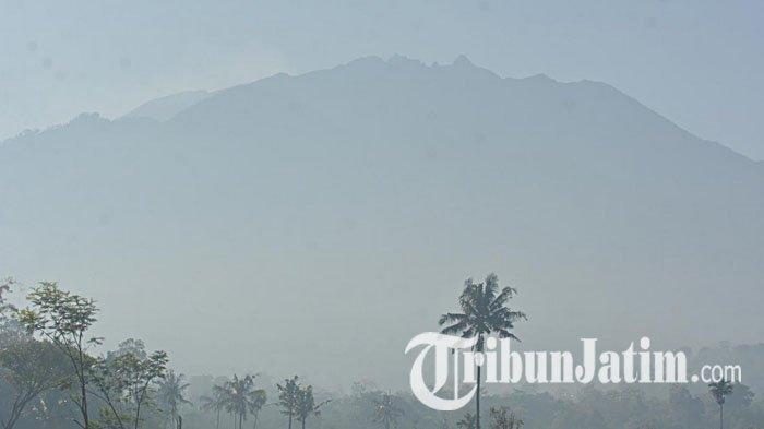 Ilustrasi Gunung Raung Erupsi Dan Terlihat Di Jember 2