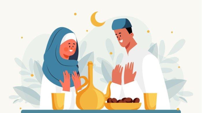 Ilustrasi Puasa Qadha Berdoa Buka Puasa 1