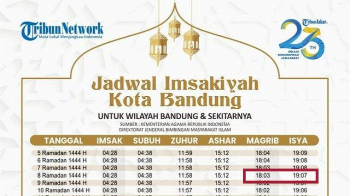 Jadwal Buka Puasa Atau Azan Magrib Kota Bandung Kamis 30 Maret 2023 Atau 8 Ramadhan 1444 H 1 Jadwal Buka Puasa Atau Azan Magrib Kota Bandung Kamis 30 Maret 2023 Atau 8 Ramadhan 1444 H 1