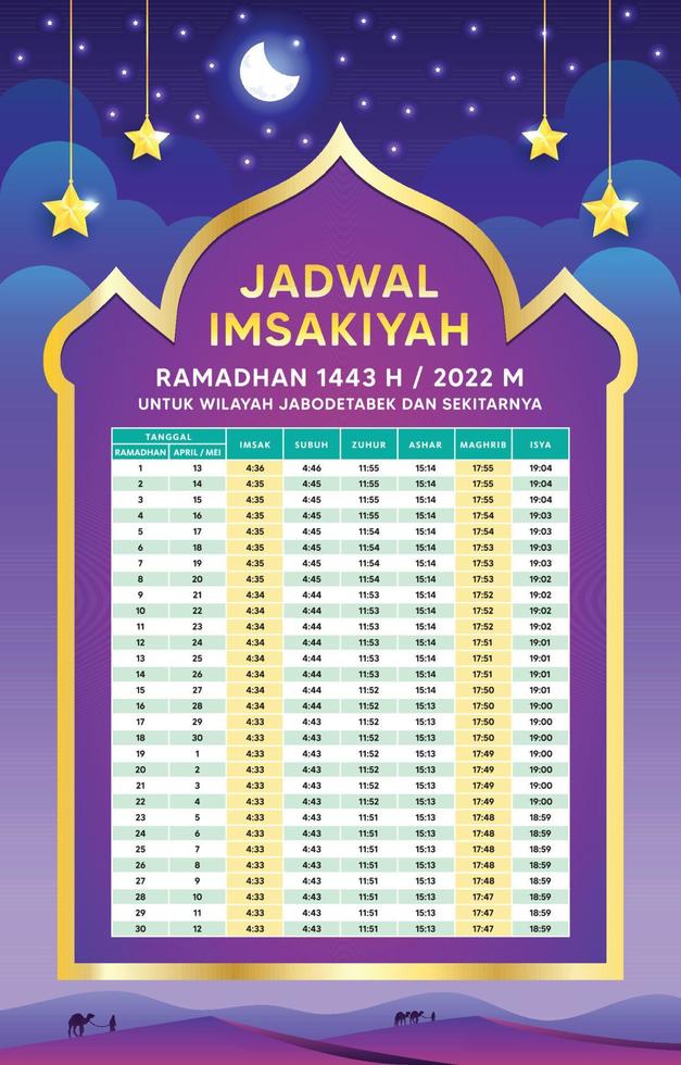 Jadwal Buka Puasa Ramadhan Free Vector
