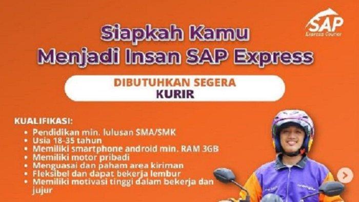 Lowongan Kerja Sulawesi Tenggara Sap Express Buka Loker Kurir Kualifikasi Persyaratan Penempatan 2