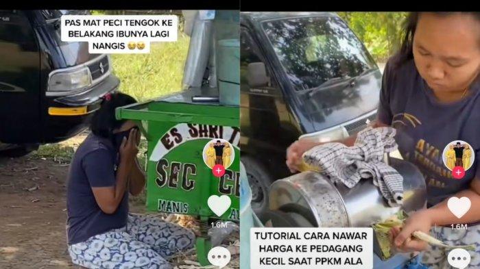 Seorang Ibu Penjual Minuman Menangis Bahagia Karena Diberi Rezeki Tak Terduga 1