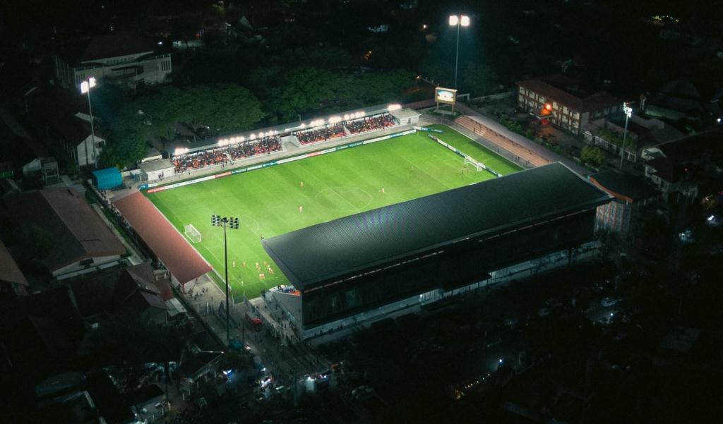 Stadion H Dimurthala Saat Malam Hari Dari Udara