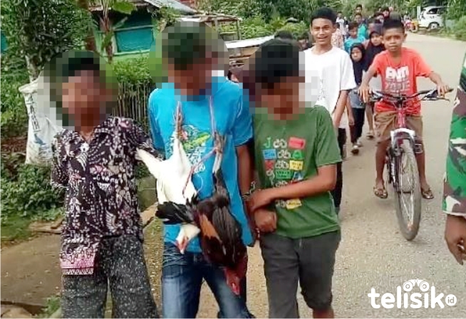 Tertangkap Basah Mencuri 3 Remaja Diarak Keliling Kampung