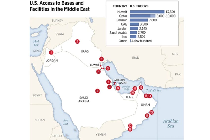 Timur Tengah Terancam Perang Besar Ini 18 Pangkalan As Di Dekat Iran Zmn